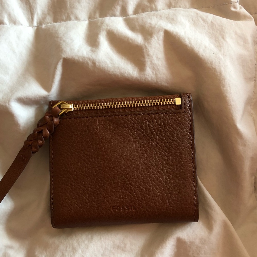 NEW Fossil mini brown wallet
